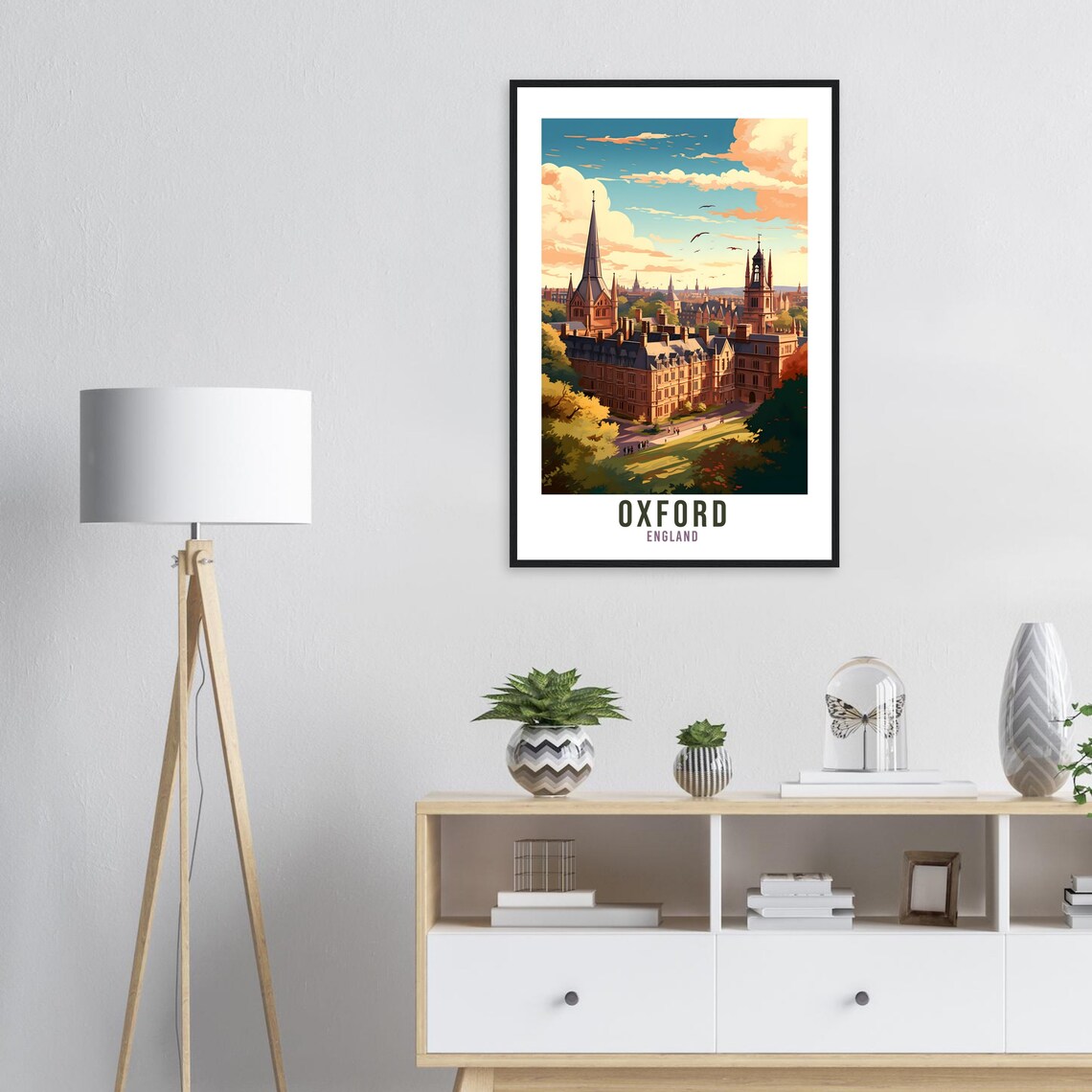 Oxford Travel Poster, Oxfordshire England Wall Art - Image 2