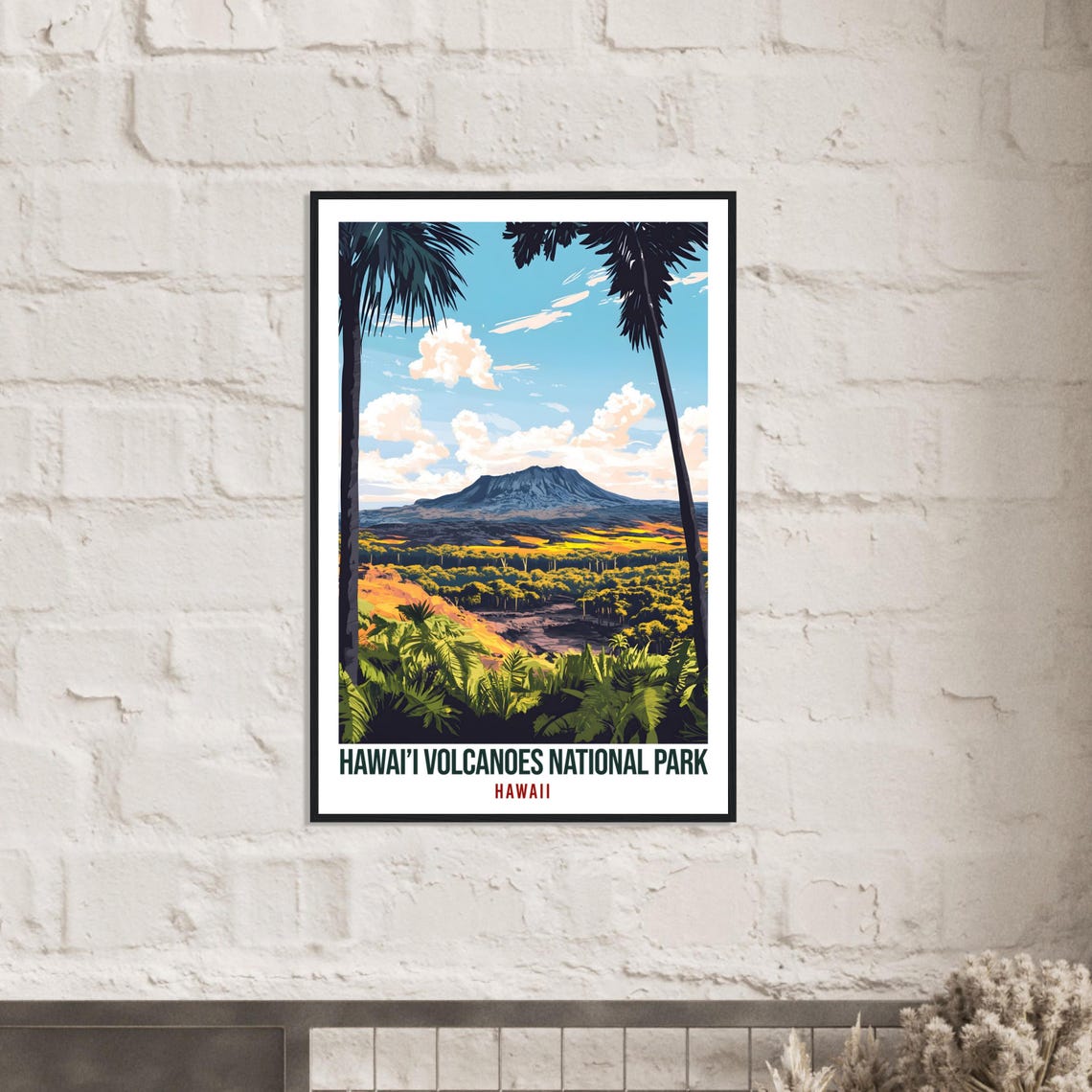 Hawaii Volcanoes National Park Usa Travel Print Wall Art Wall Hanging Home Dcor Hawaii Volcanoes Gift Travel Art Usa Artwork Travel Poster - Image 2