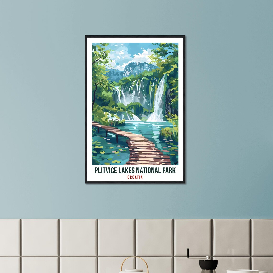 Plitvice Lakes National Park Travel Print Poster - Image 2