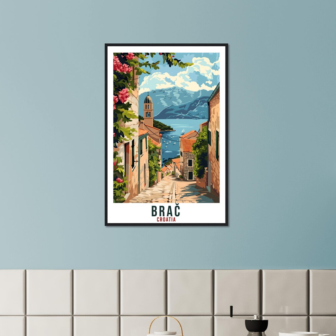 Bra Travel Print Croatia, Holiday Travel Poster - Image 3