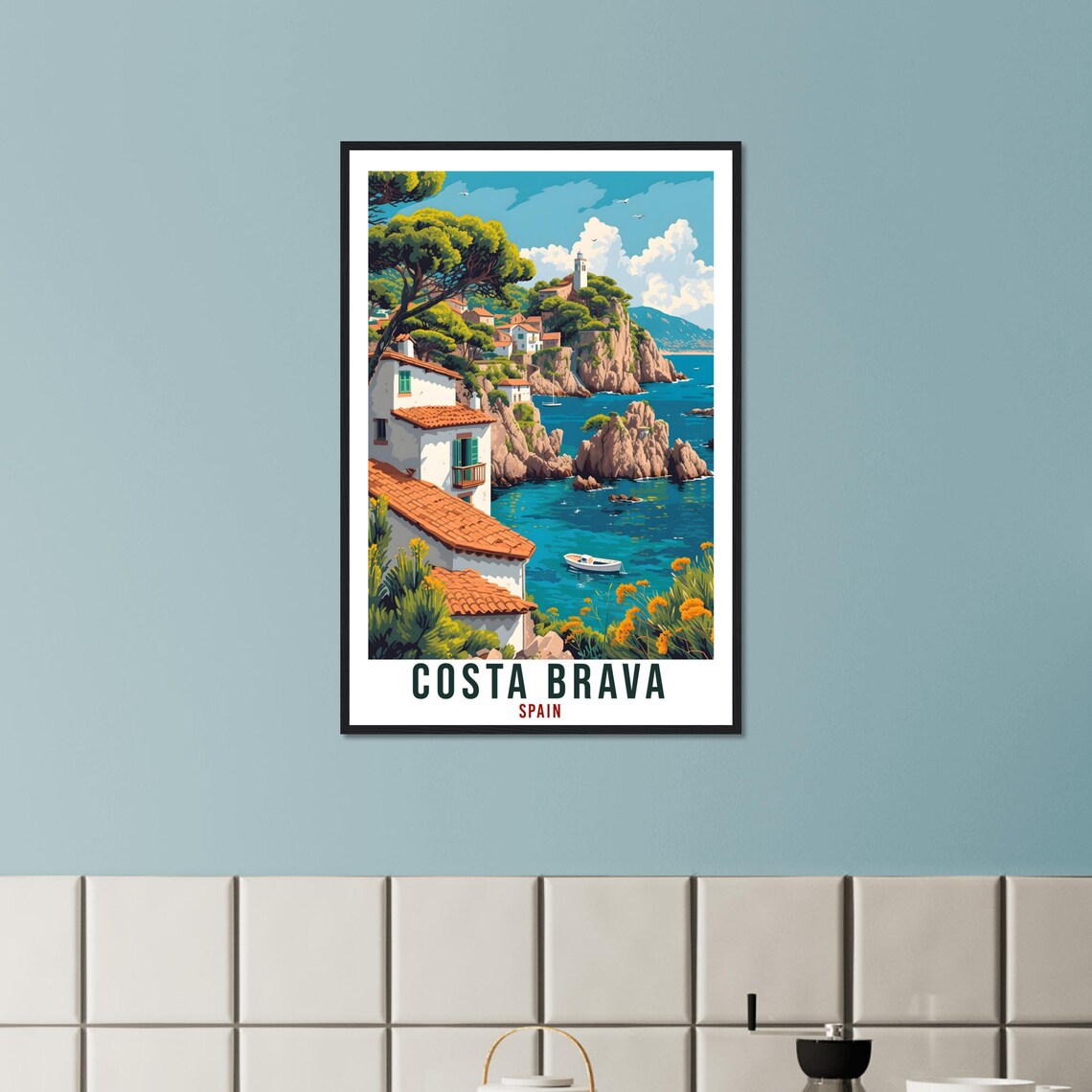 Costa Brava Travel Poster, Spain Home Decor - Image 3