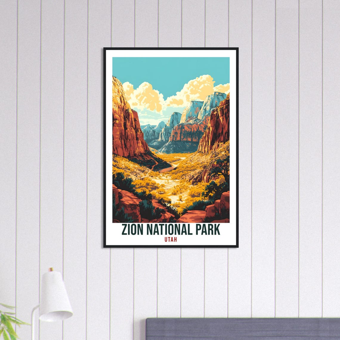 Zion National Park Utah Usa Travel Print Wall Art Wall Hanging Home Dcor Zion National Park Gift Travel Art Usa Utah Artwork Travel Poster - Image 3