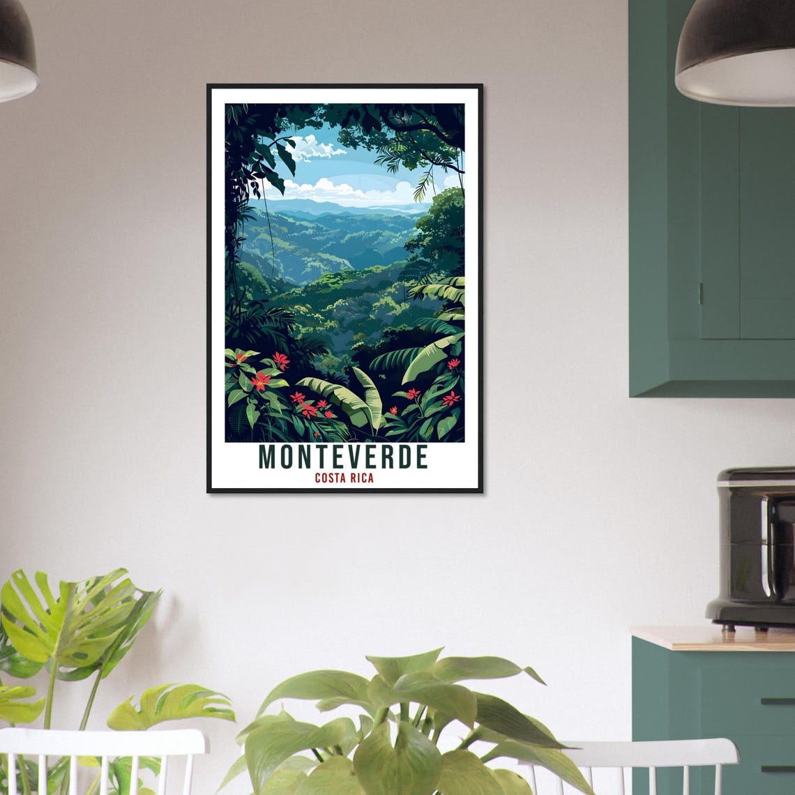 Monteverde Costa Rica Travel Print Wall Art Wall Hanging Home Dcor Monteverde Gift Wall Art Travel Artwork Costa Rica City Travel Poster - Image 3