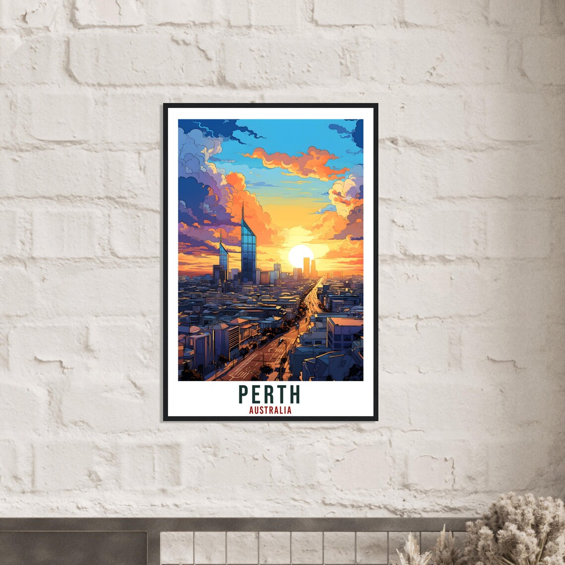 Perth Australia Travel Poster, Home Decor Art Print - Image 2