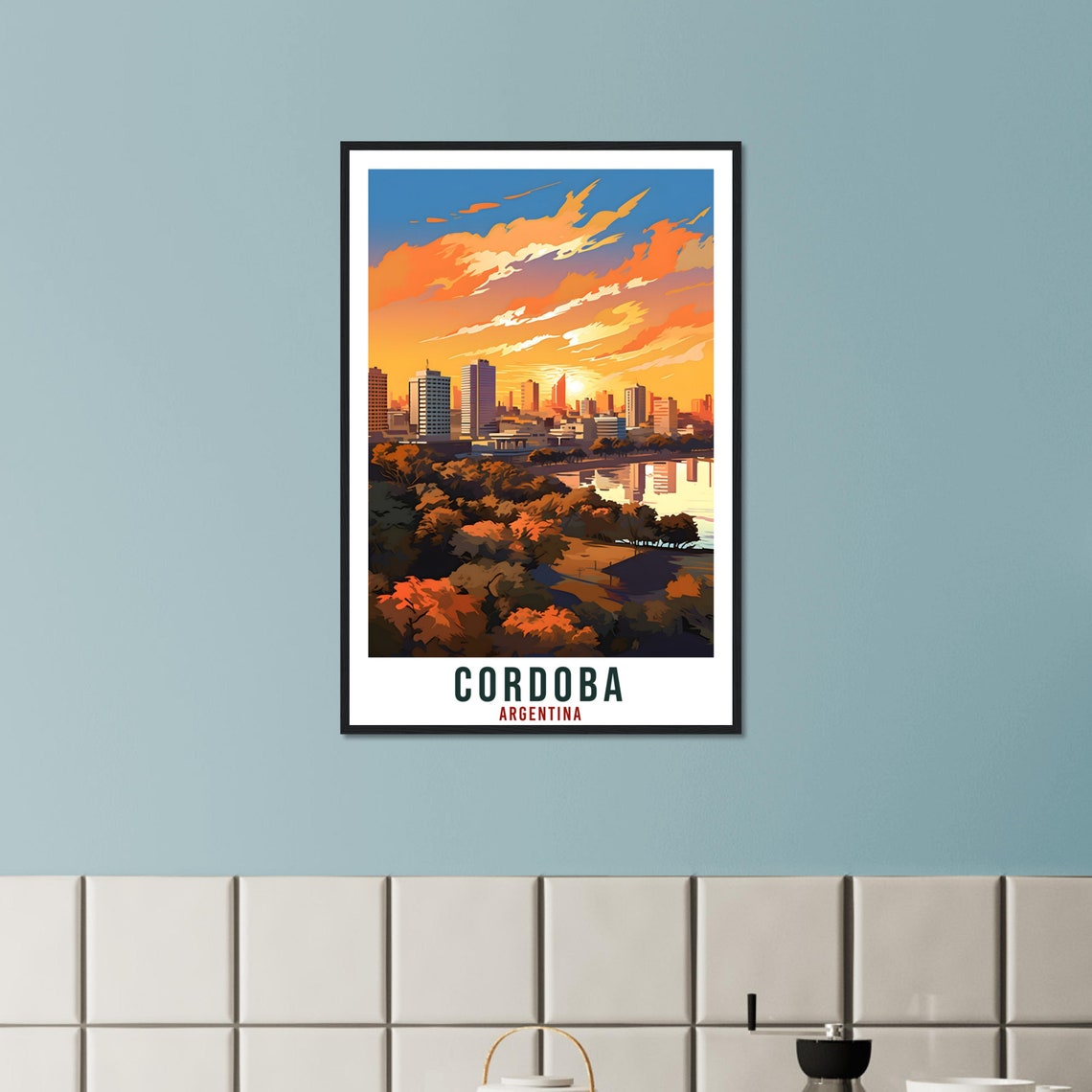 Cordoba Travel Print Wall Art Cordoba Argentina City Landscape Artwork Cordoba Art Gifts Cordoba Travel Poster Argentinian Art Lovers Gift - Image 4