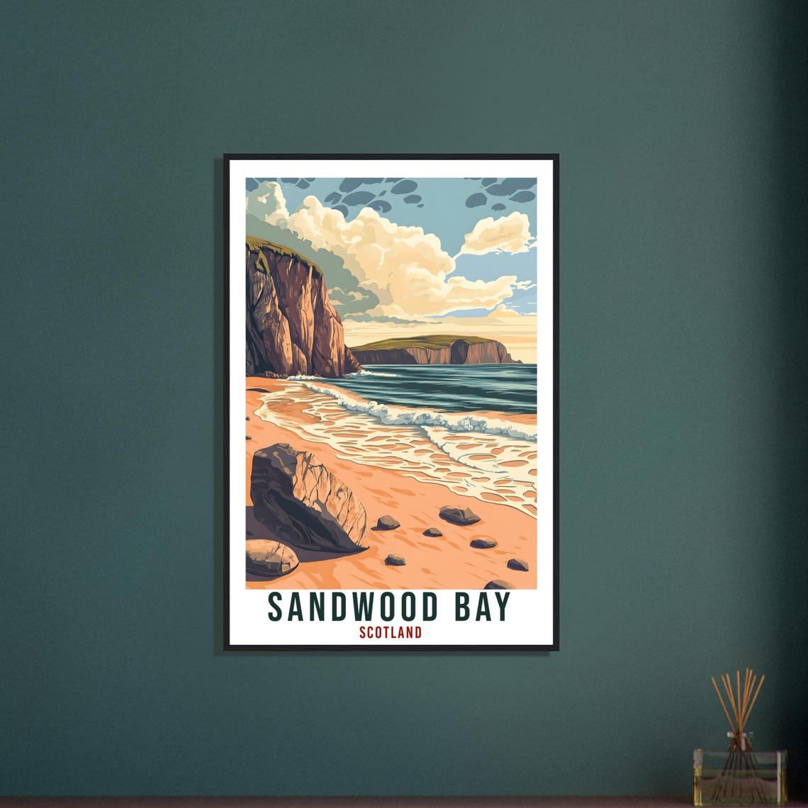 Sandwood Bay Travel Print Scotland Decor Sandwood Bay Wall Art Wall Hanging Art Lover Scotland Artwork Travel Poster Sandwood Bay Travel Art - Image 3