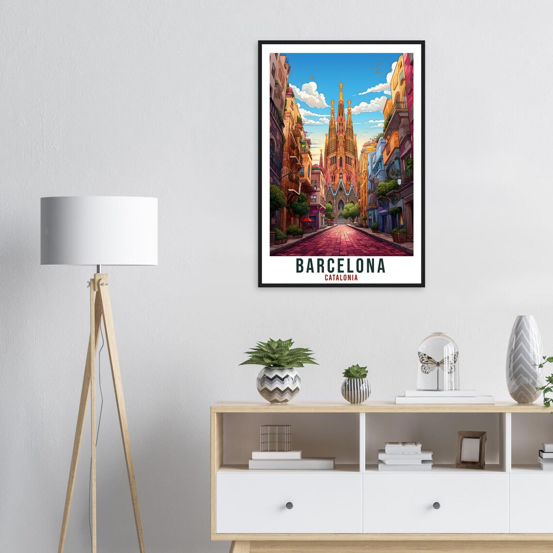 Barcelona Travel Print Spain Gift Poster - Image 3