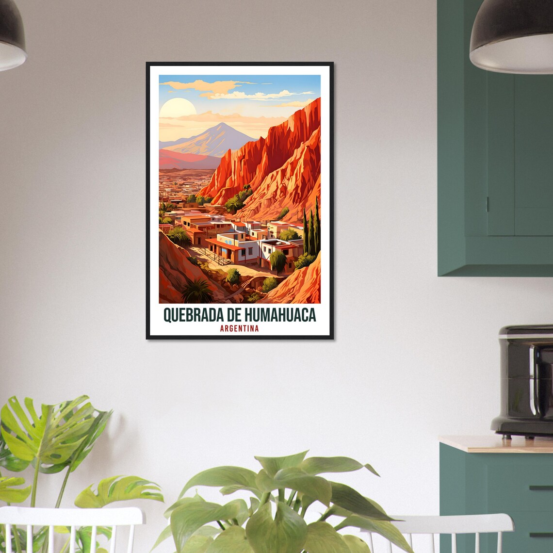 Quebrada de Humahuaca Argentina Red Canyon Village Retro Travel Poster - Image 4
