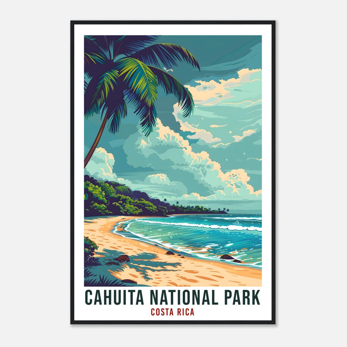 Cahuita National Park Costa Rica Travel Print Wall Art Wall Hanging Home Dcor Cahuita Gift Artwork Travel Art Costa Rica Travel Poster - Image 4