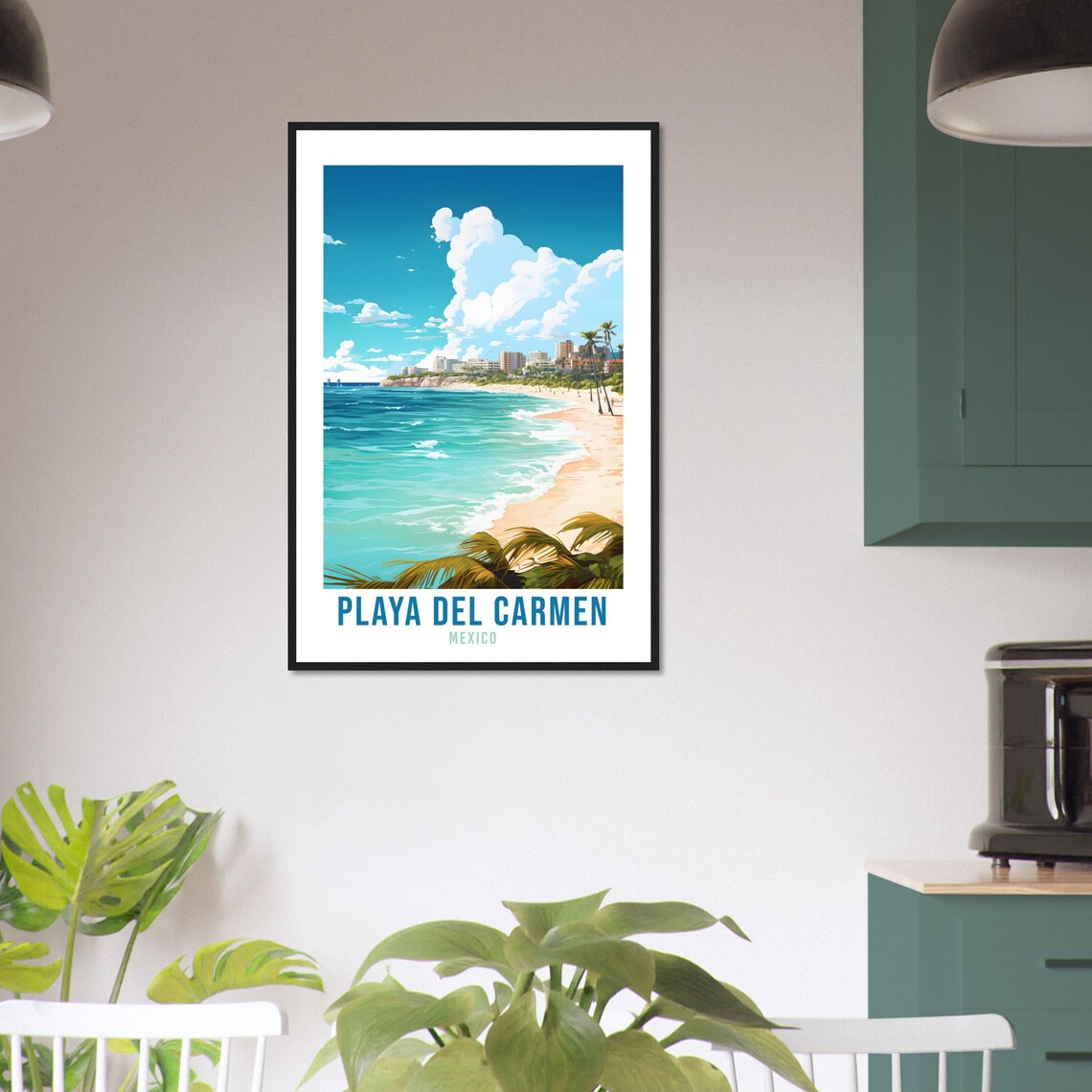 Playa Del Carmen Travel Poster, Mexico Coastal Print - Image 3