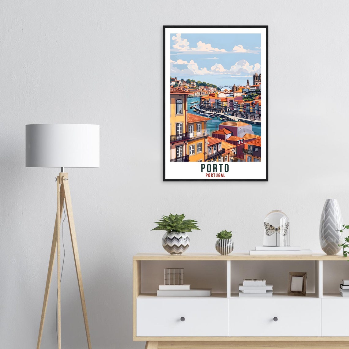 Porto Travel Print Home Decoration Wall Art Gift Porto Wall Hanging Art Lover Portugal Artwork Porto Portugal Travel Poster Holiday Print - Image 2