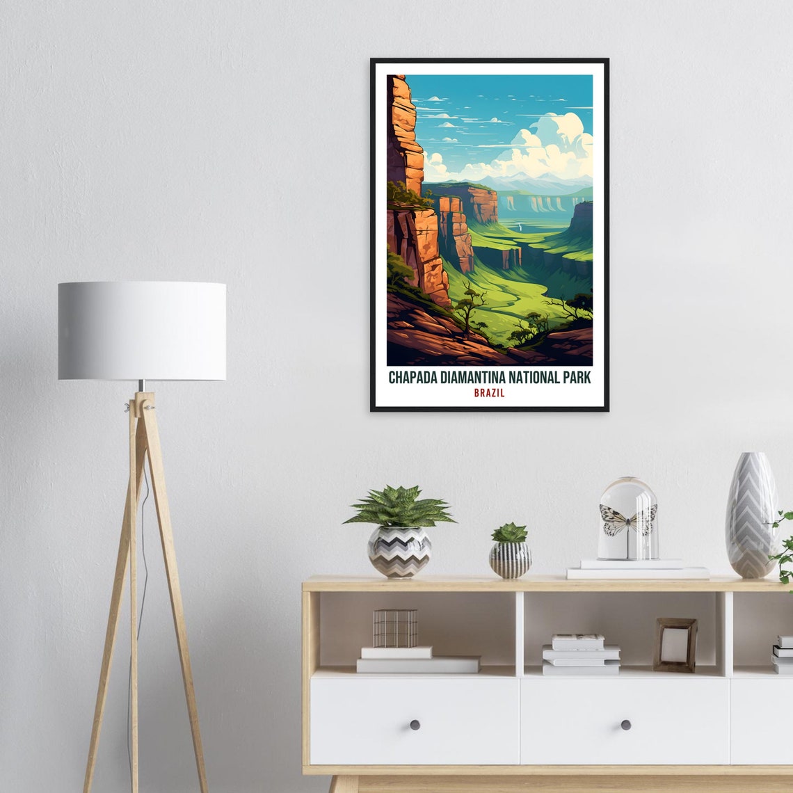 Chapada Diamantina Travel Print Wall Art Chalten Brazil Wall Hanging Artwork Art Gifts Travel Poster Brazil National Park Art Lover Gift - Image 4