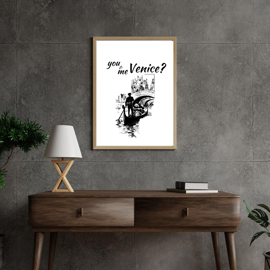 You And Me Venice Romantic Minimalist Travel Poster - Image 6