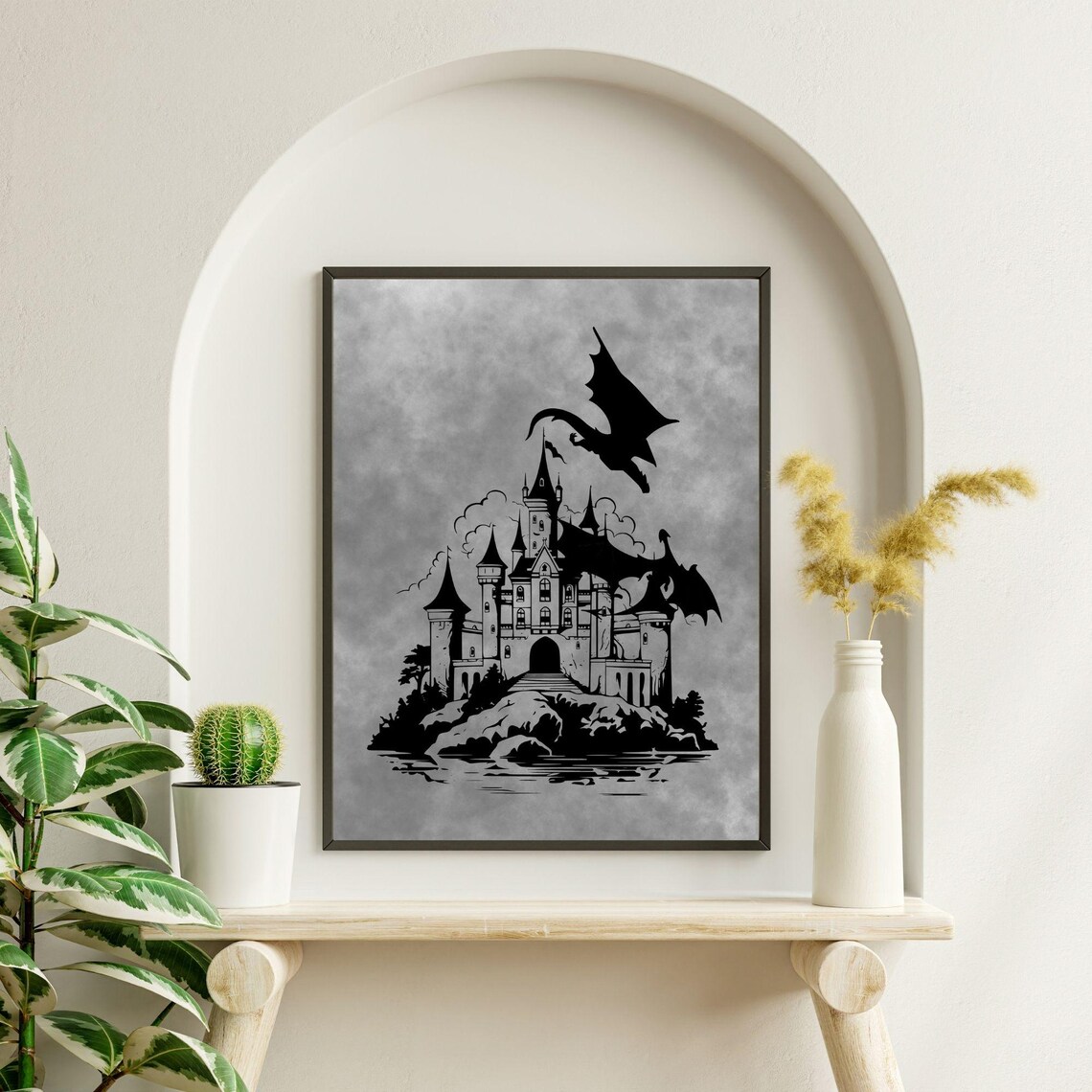 Dragon Fortress Minimalist Art Print - Image 6