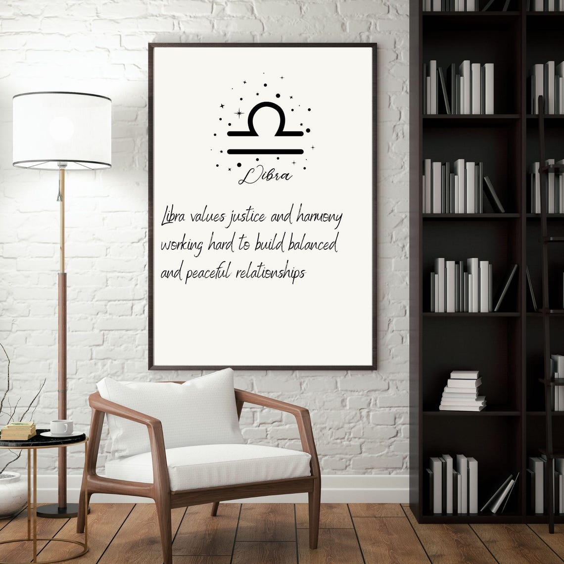 Libra Zodiac Sign, Minimalist Art Print - Image 2