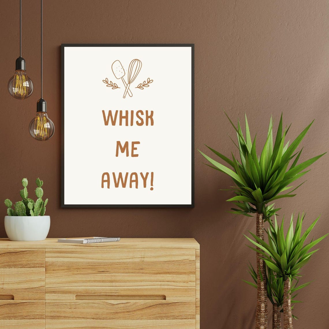 Whisk Me Away Fun Minimalist Kitchen Wall Art Aesthetic Wall Poster Art Cute Modern Wall Decor Fun Kitchen Decor - Image 2