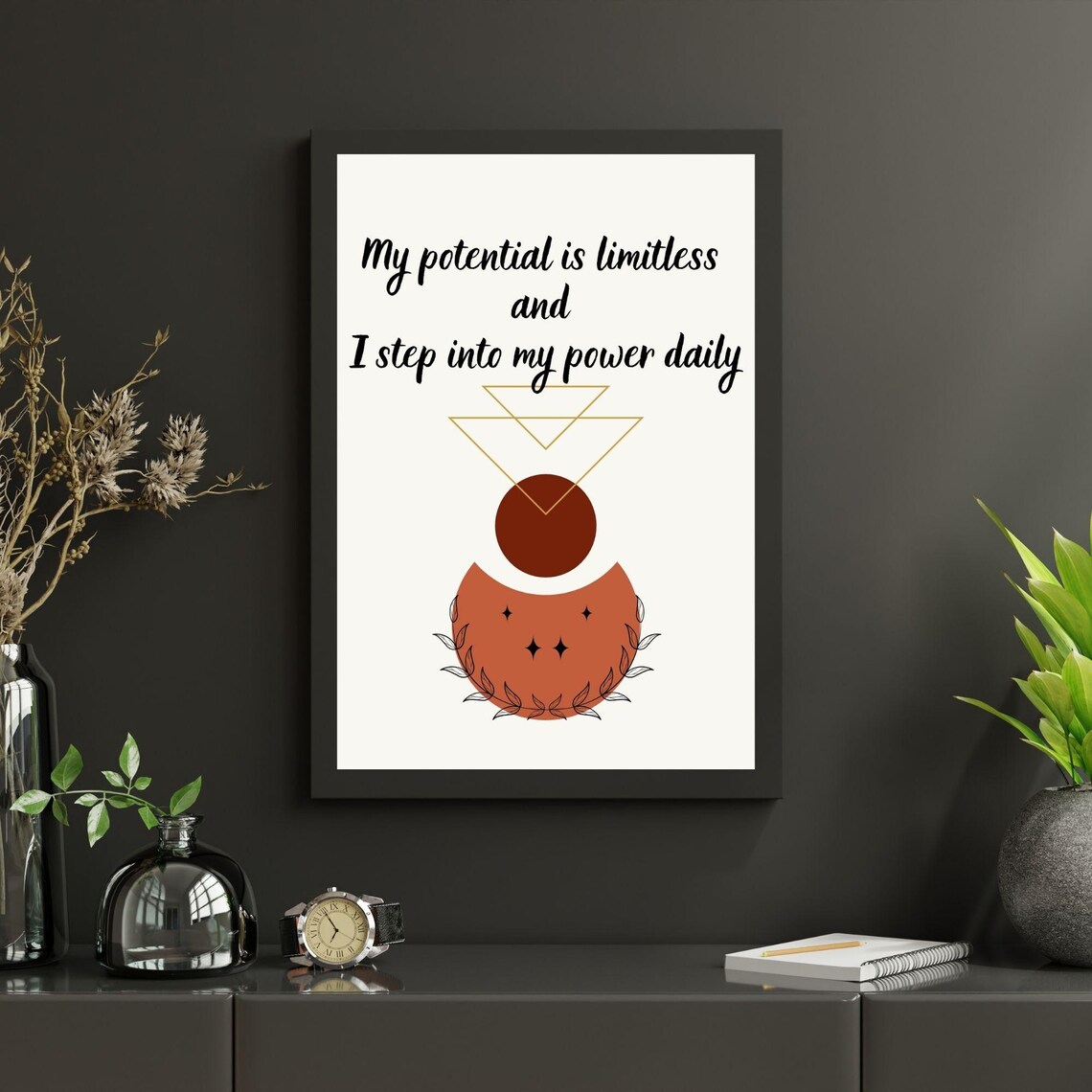 My Potential Is Limitless Boho Motivation Art Print - Image 2