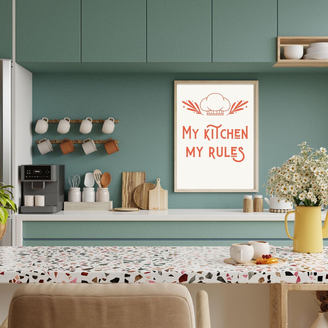 My Kitchen My Rules, Cute Minimalist Kitchen Art - Image 5