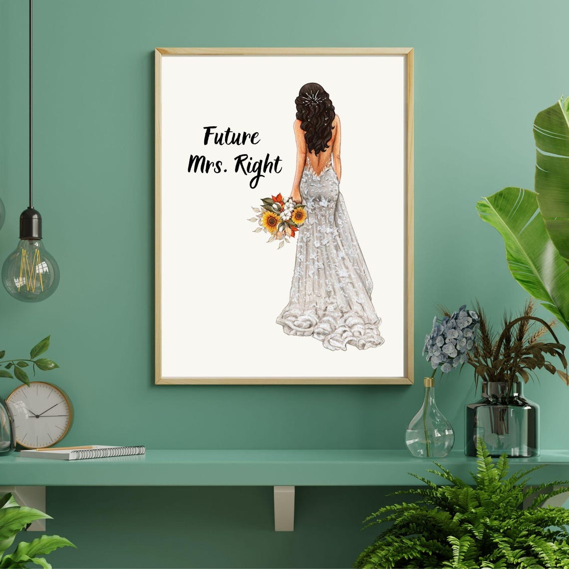 Future Mrs Right Minimalist Art Print - Image 3