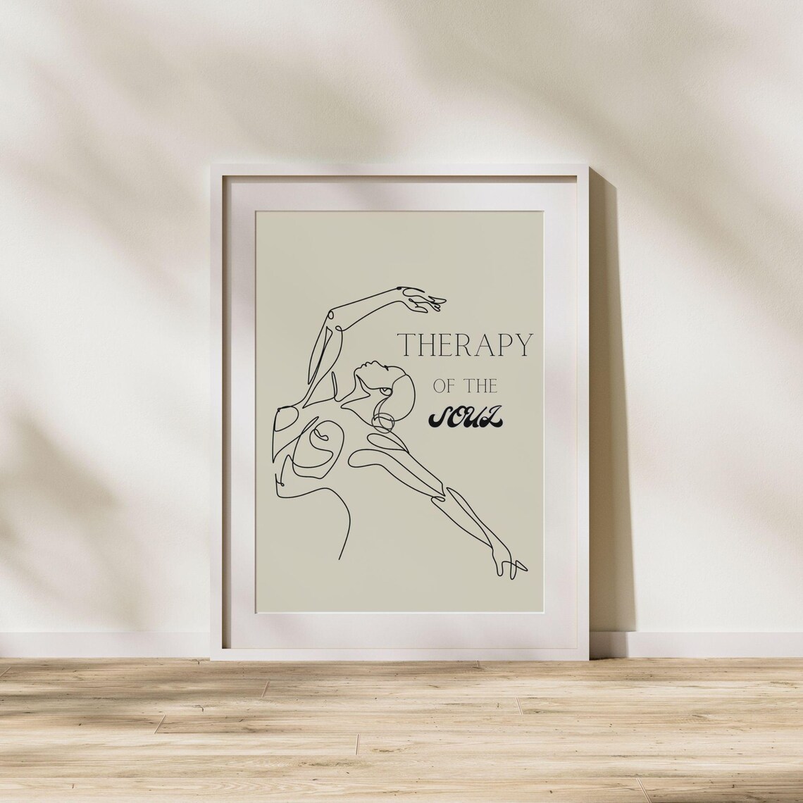 Therapy Of The Soul Minimalist Wall Art With Dancing Woman Dance Lovers Art Woman Art Feminine Wall Poster - Image 2