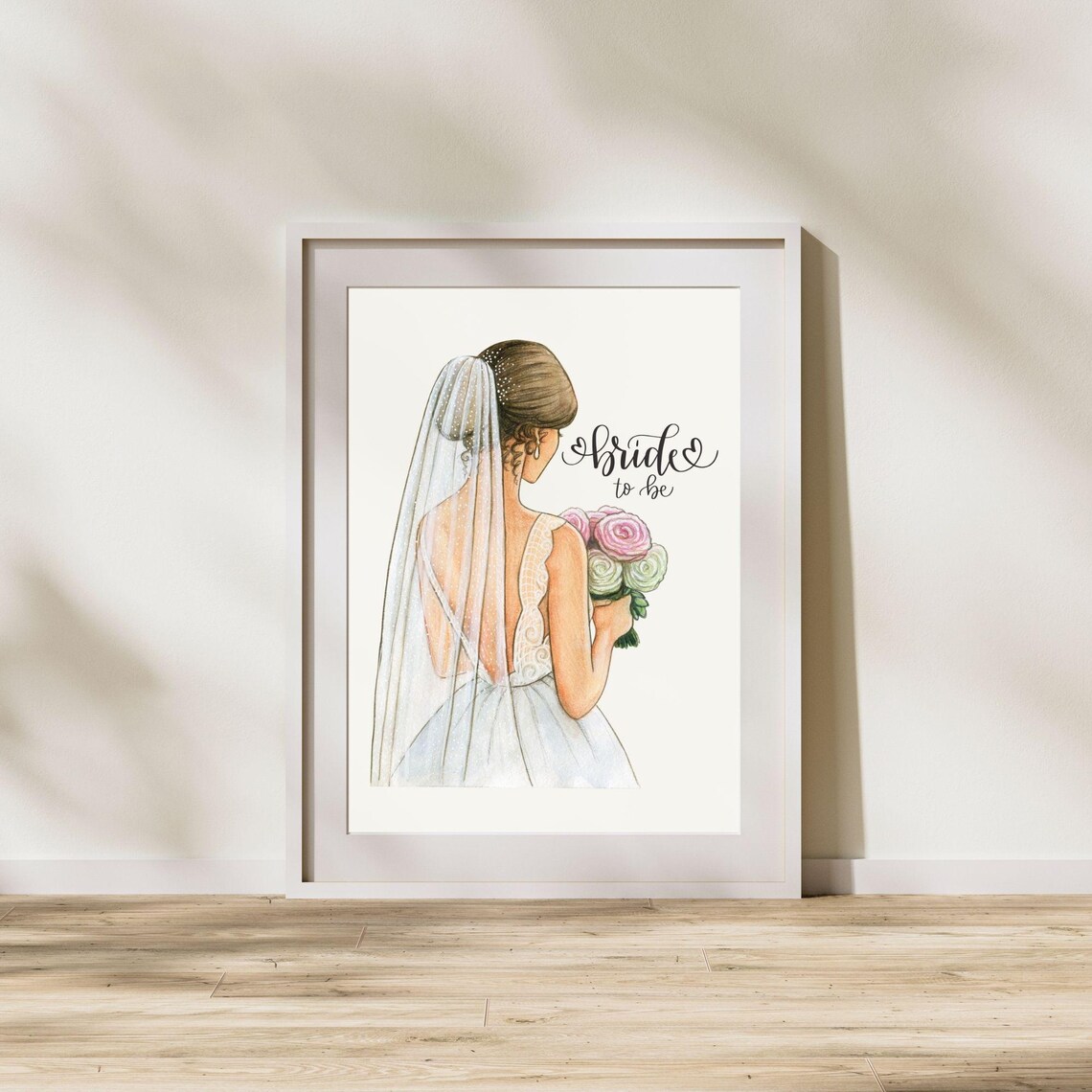 Bride To Be Elegant Illustration Art Print - Image 5