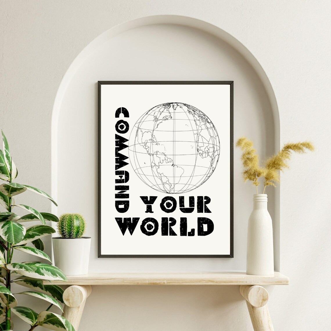 Command Your World Motivational Minimalist Art Print - Image 7