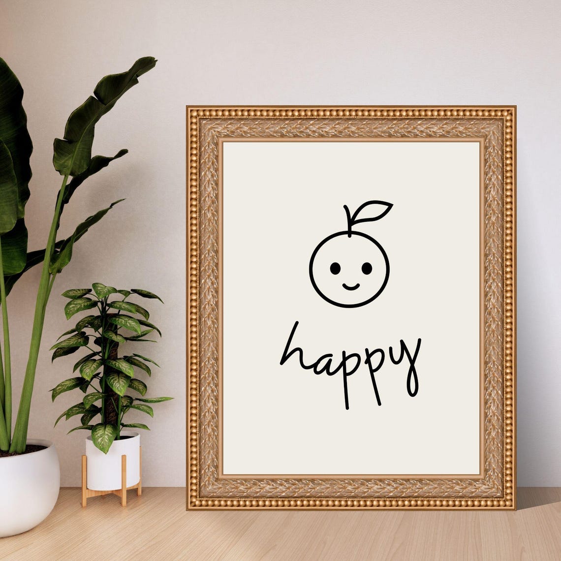 Happy Smiling Fruit Minimalist Positive Mood Cheerful Wall Art Poster - Image 4