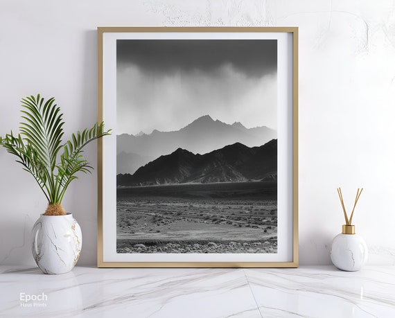 Rolling Hills And Mountain Ranges, Minimalist Art Print