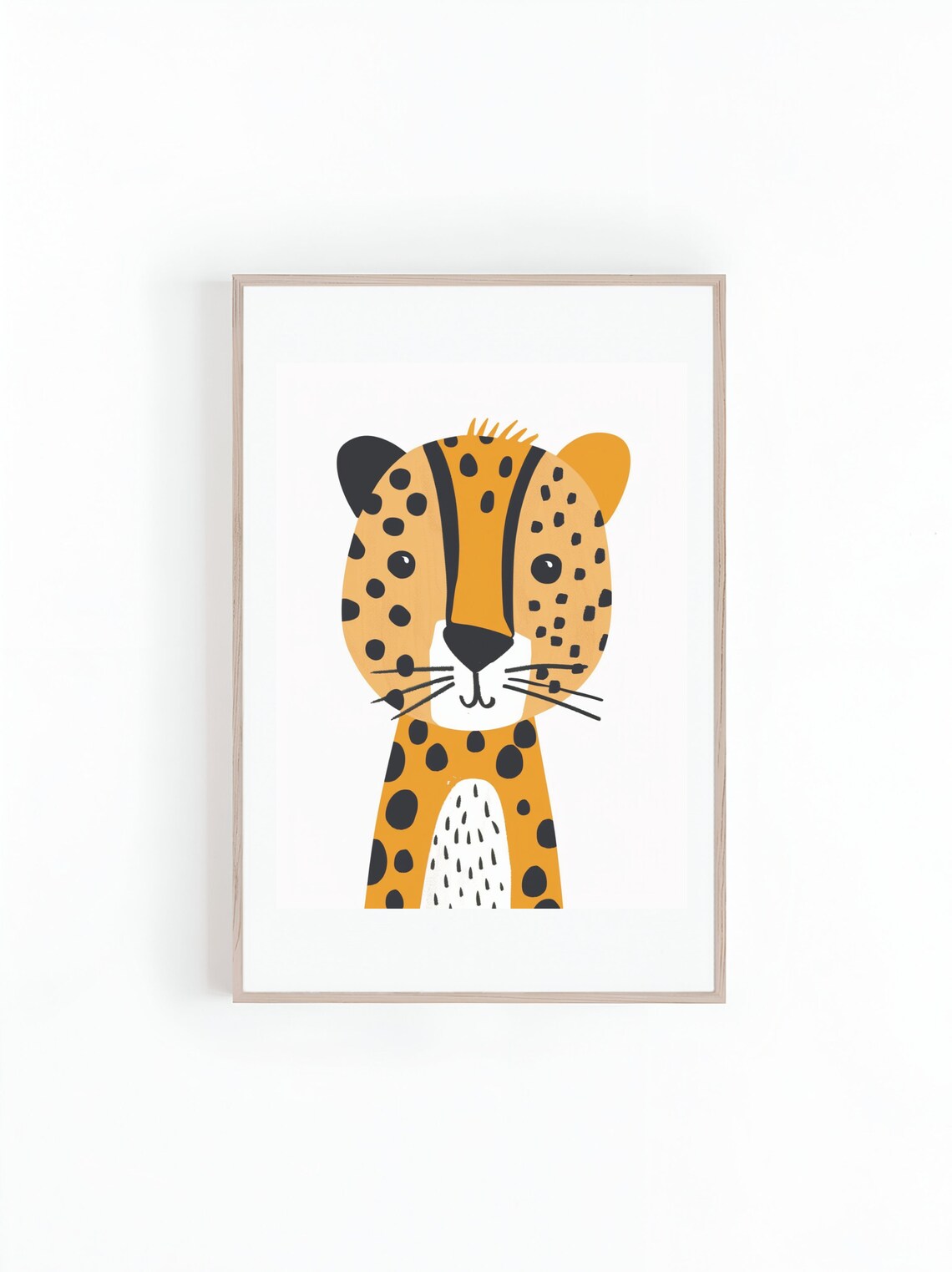 Cheetah Cat Drawings, Nursery Wall Art