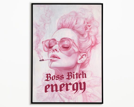 Altered Art Print Wall Art Maximalist Wall Art Maximalist Decor Funny Art Print Dorm Room Decor Girly Wall Art Print
