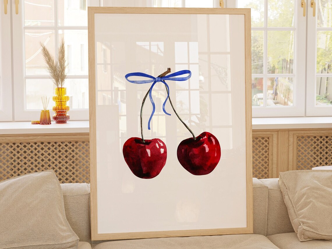 Cherry Poster, Trendy College Dorm Decor - Image 2