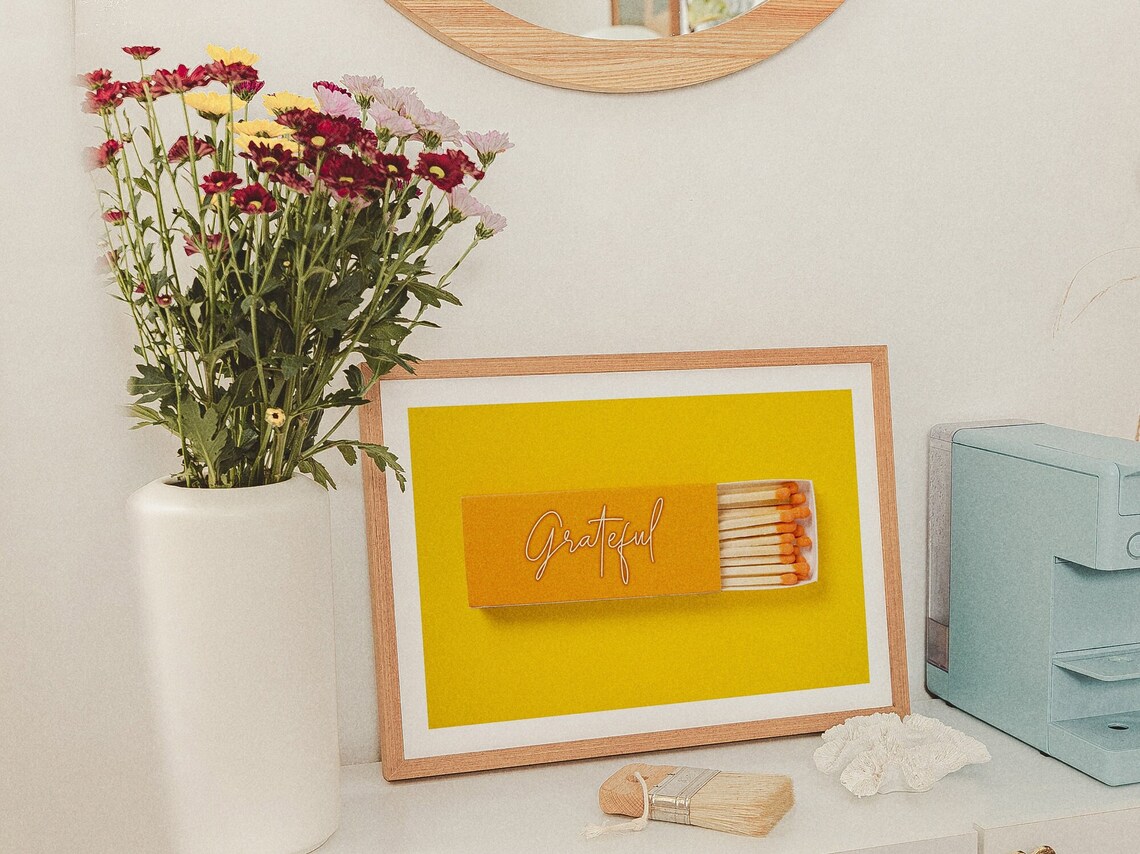 Matchbox Gift Vintage Funky Yellow Art Print - Image 3