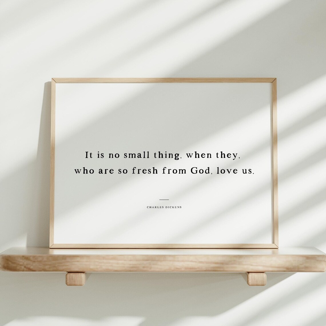 Charles Dickens Baby Quote Minimalist Poster for Neutral Nursery Decor