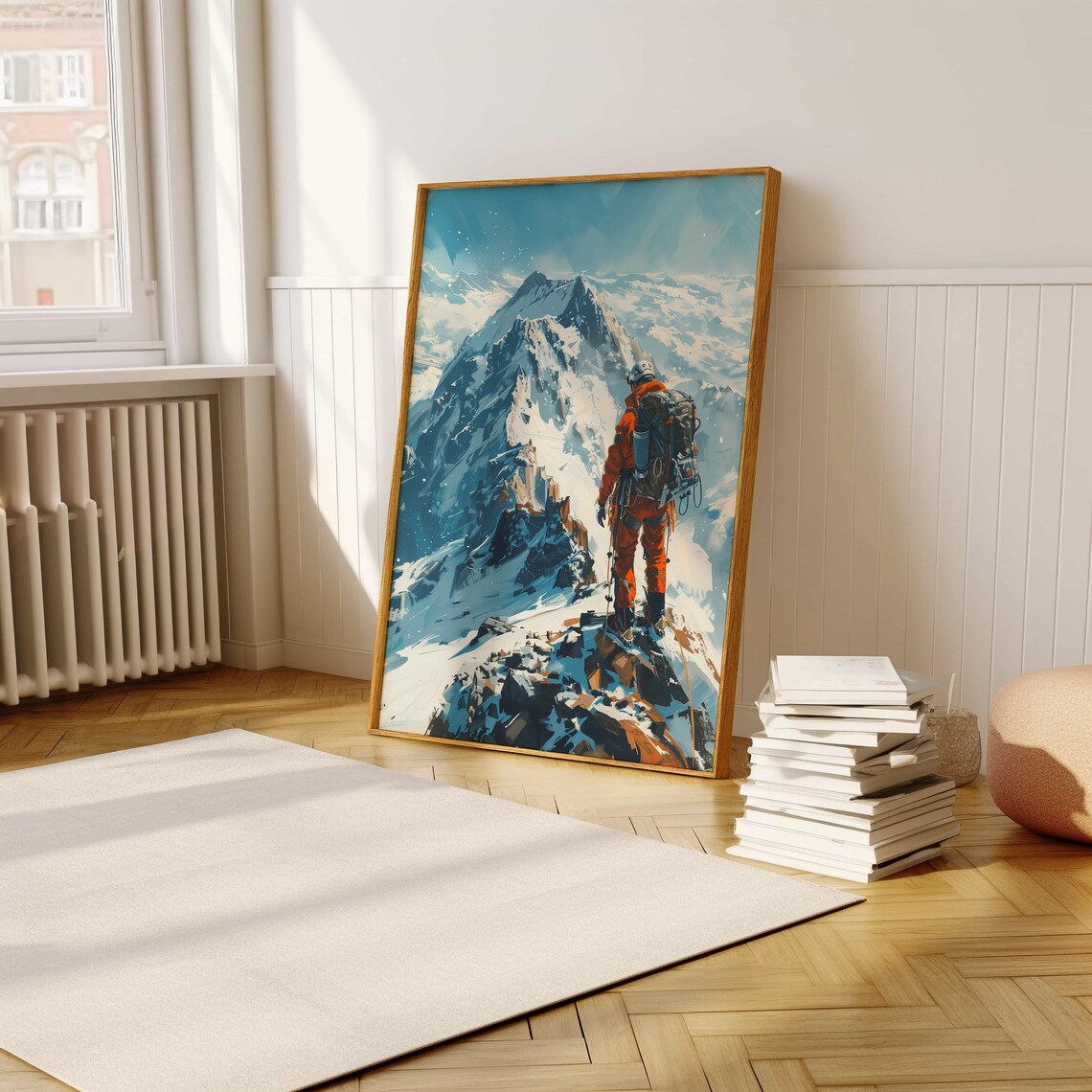 High Altitude Climbing Watercolor Adventure Art Print - Image 5