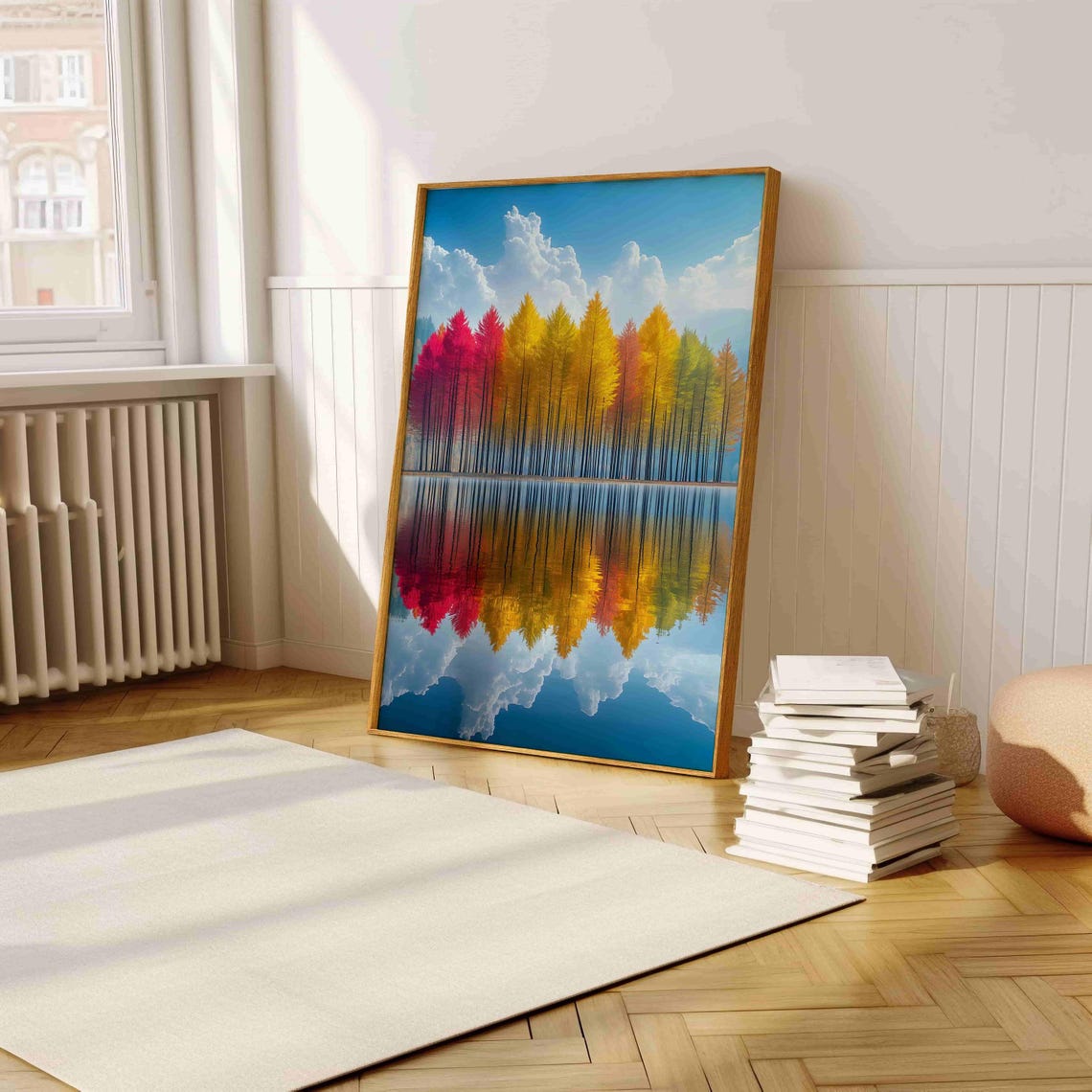 Colorful Trees Reflected Poster Stunning Forest Landscape Wall Art - Image 5