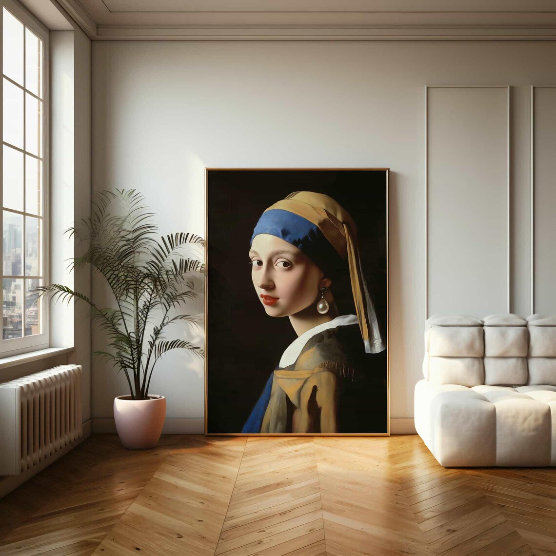 Johannes Vermeer Girl with a Pearl Earring Classic Art Poster - Image 2