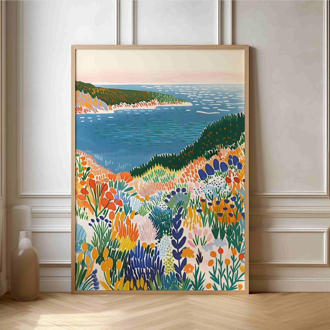 Bright Ocean View, Contemporary Coastal Art Print