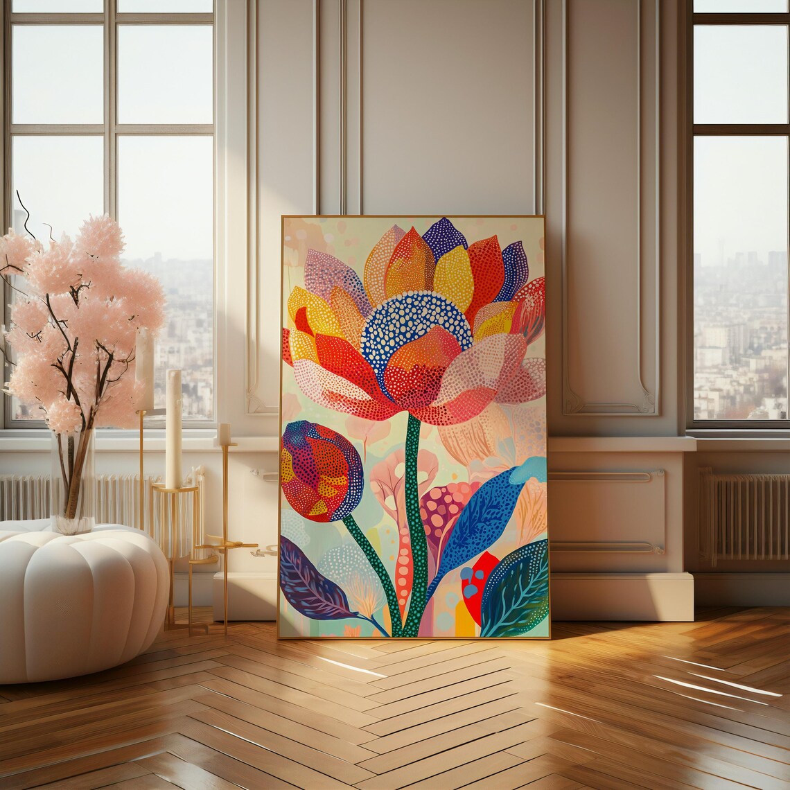 Protea Floral Abstract Art Print, Bold Modern Decor - Image 4