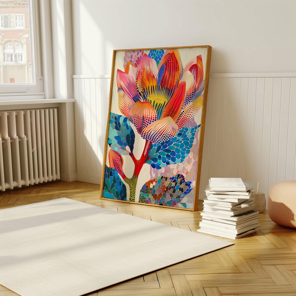 Vibrant Floral Plant Poster, Contemporary Decor - Image 5