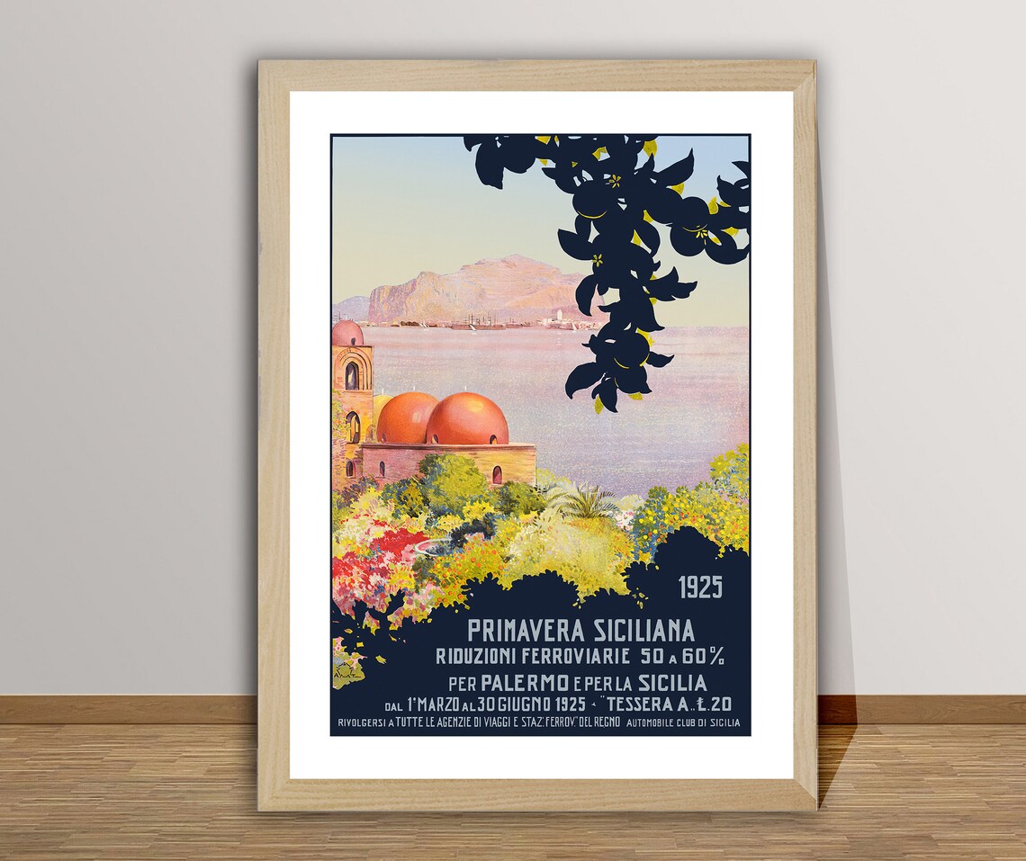 Primavera Siciliana Italy Vintage Travel Poster, Poster Print - Image 2
