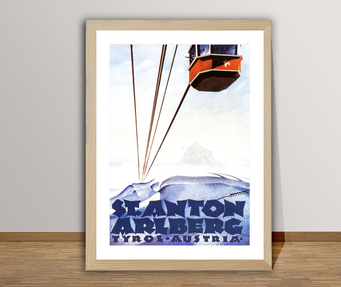 St Anton Arlberg Tyrol Austria Vintage Travel Poster