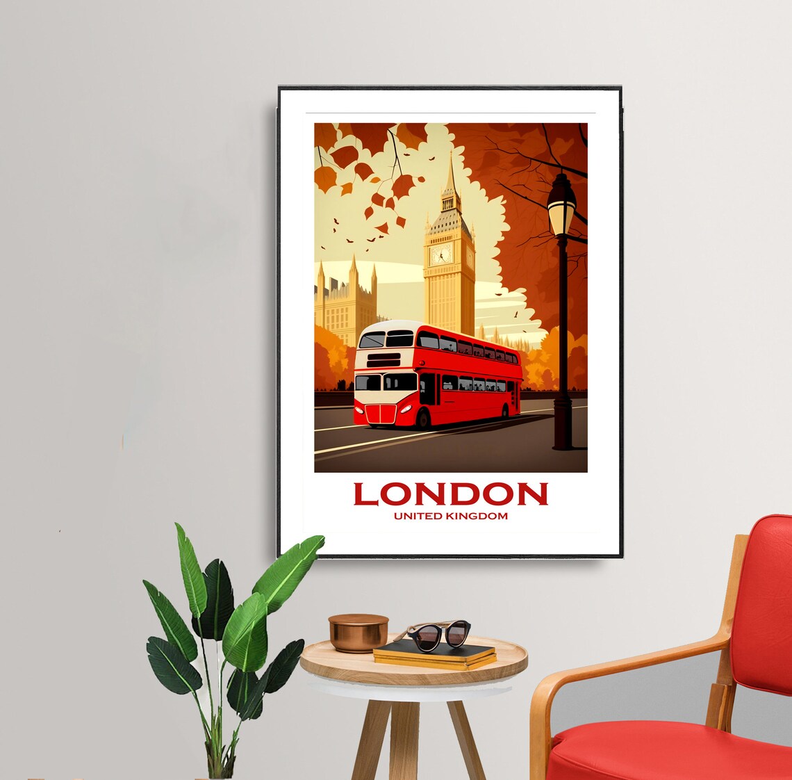London United Kingdom Travel Poster, Travel Poster - Image 3