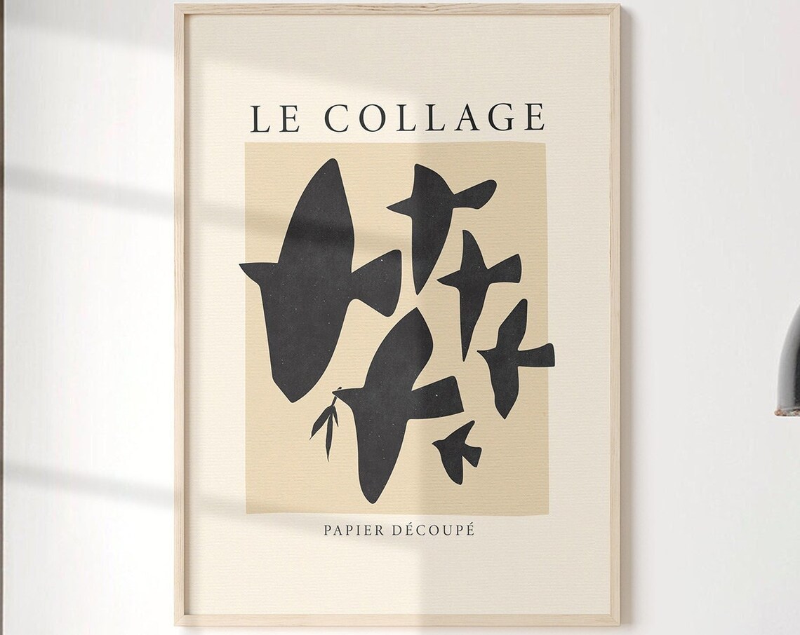 Matisse Bird Print, Abstract Line Art Decor