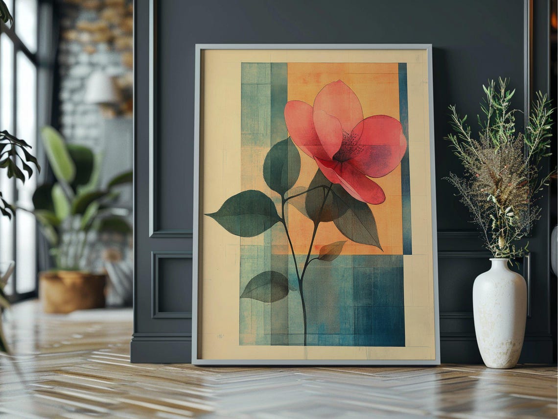 Vintage Rustic Textile Pattern Instant Downloand Artwork Print In 20 Sizes Wall Art Vintage Wall Art Moody Wall Art - Image 3