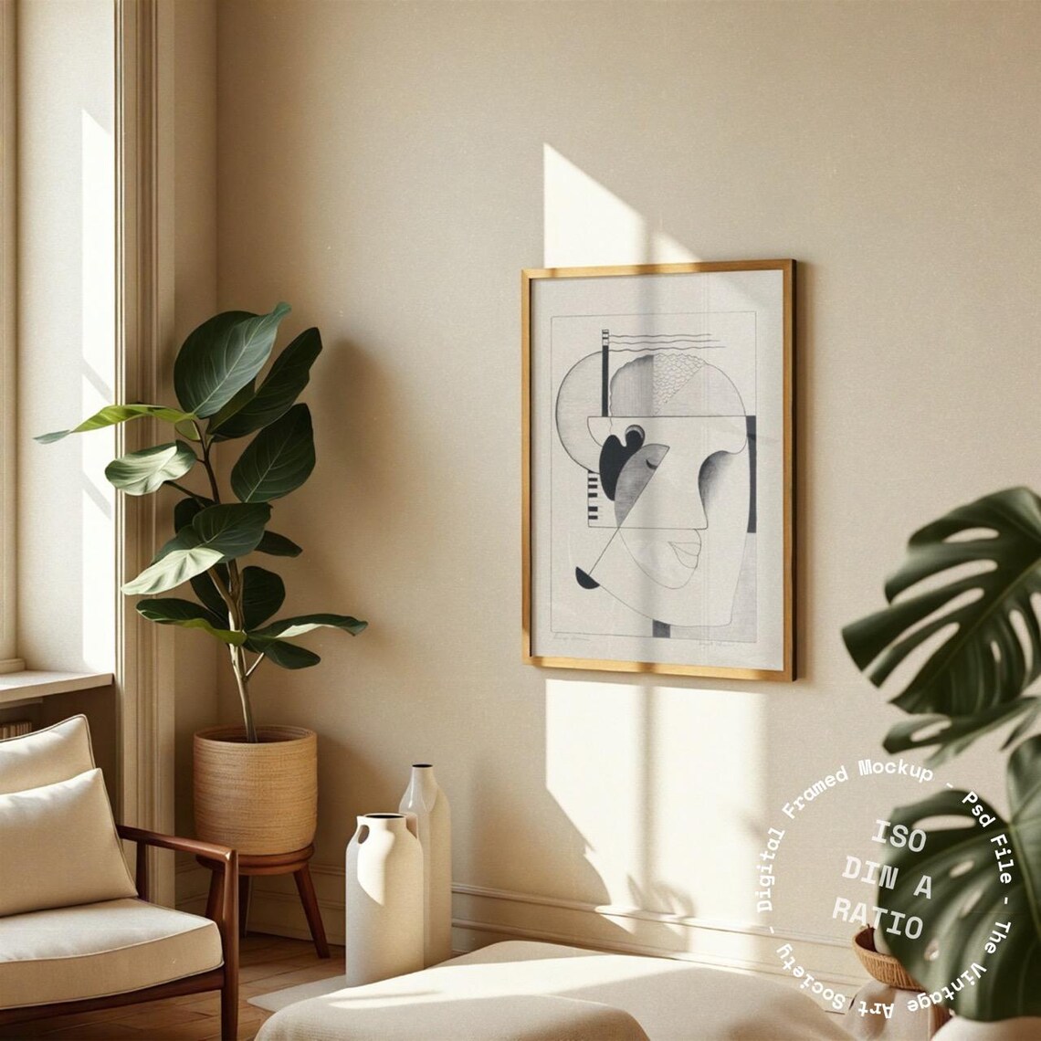 The Billy Mockup, Mid Century Living Room - Image 3