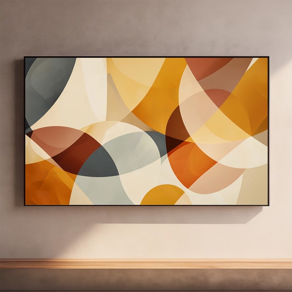 Abstract Tv Art Minimal Tv Art Abstract Art For Tv Neutral Tv Wallpaper Minimal Tv Painting Wallpaper Earth Colors