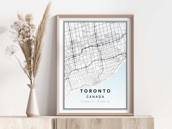 Toronto Map Print Poster Wall Art Geographic