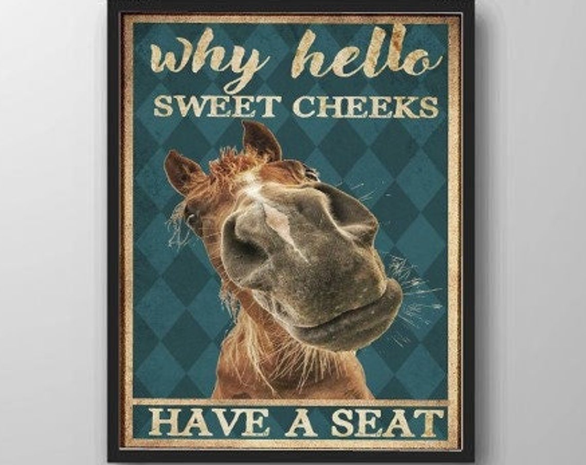 Why Hello Sweet Cheeks Have A Sit Bathroom Decor Wall Art For Bathroom Funny Art Home Decor Funy Wall Art