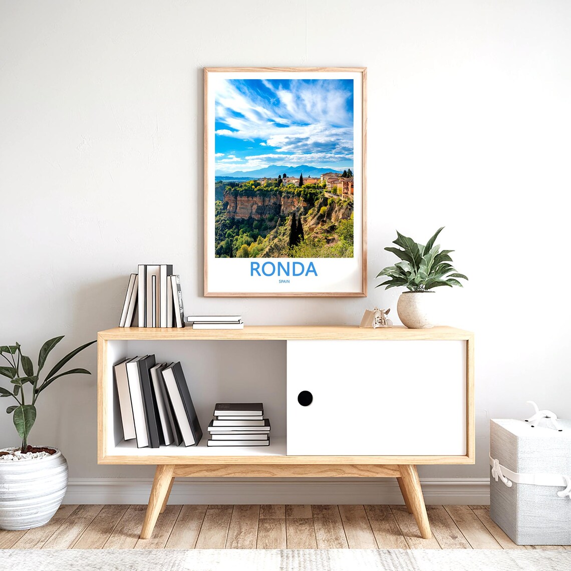 Ronda El Tajo Gorge Panorama with Mountains Spain Travel Poster - Image 2