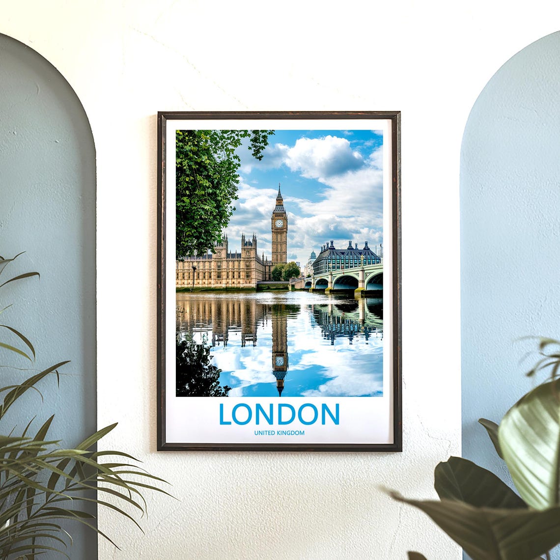 Big Ben and Parliament Reflected in the Calm River Thames Poster - Image 3